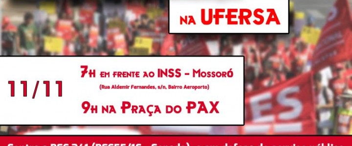 Mobilizações com a participação da ADUFERSA no dia 11/11